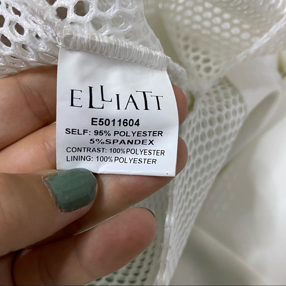 Elliatt White Mesh Contrast Cocktail Dress - Picture 7 of 16